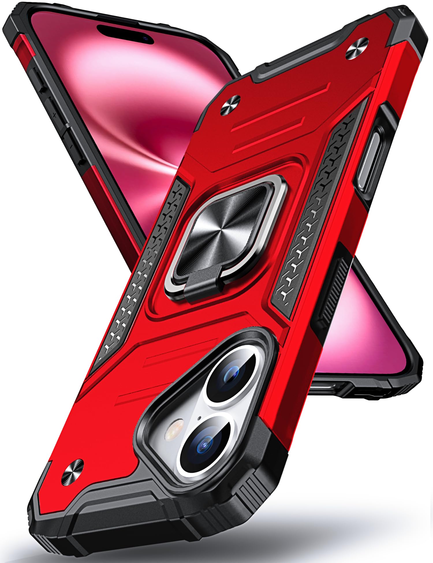 DASFOND for iPhone 16 Case with Stand, Military Grade Full Body Protective Phone