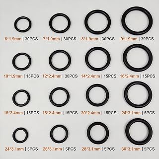 O-Rings Assortment Kit, 200 Pieces 15 Sizes Nitrile Rubber O-Ring Kit, Faucet Washers Assortment Set Plumbing, Auto Repair, Homecomer Necessities