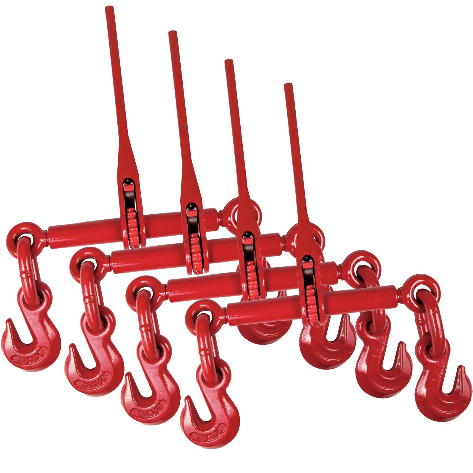 AAIN 1/2"-5/8" Load Binders, 4 Pack Ratchet Load Binders 13,000 LBS WLL | Use wi