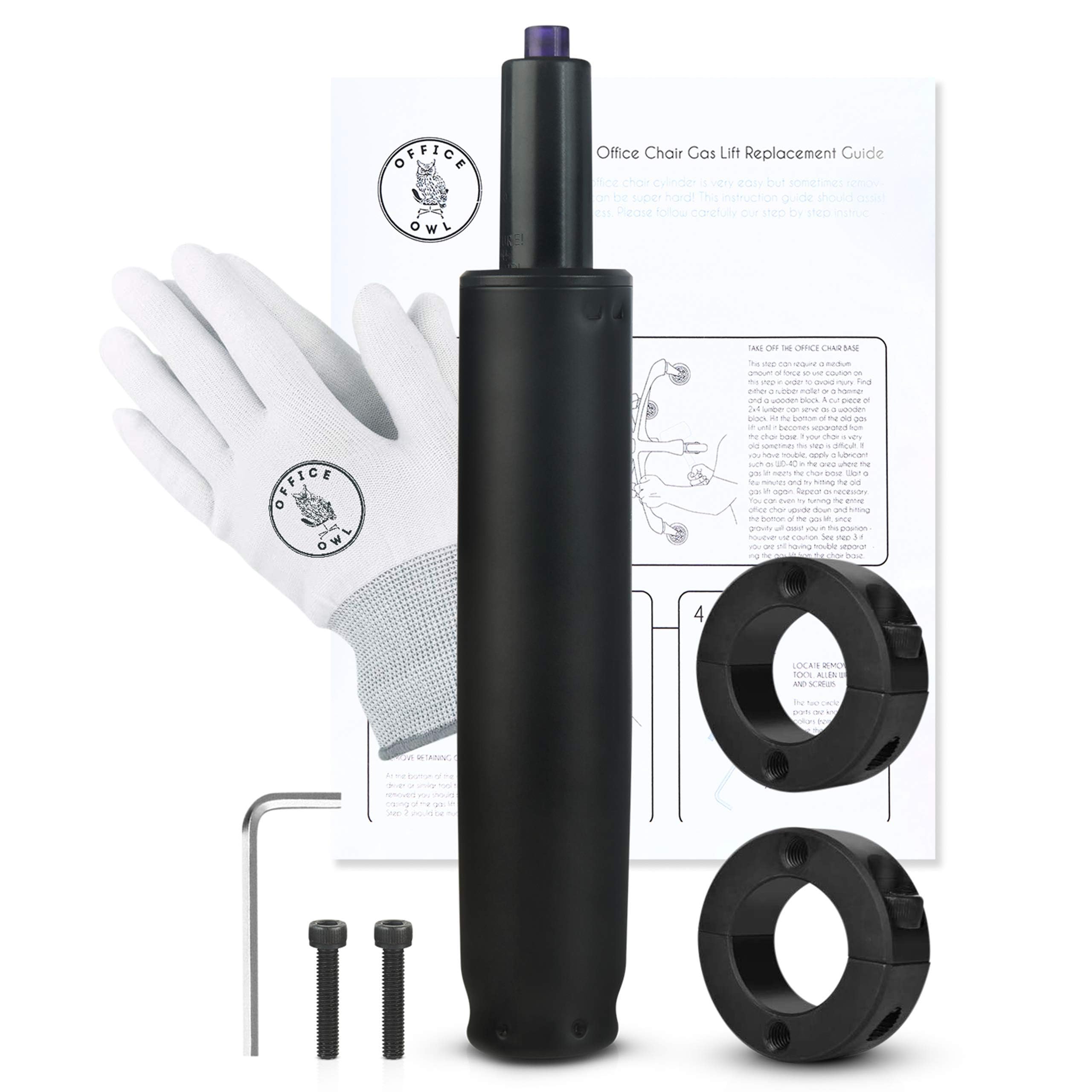 Office Chair Gas Lift Cylinder Replacement, Class 4 Hydraulic Piston | 5.5" Lift