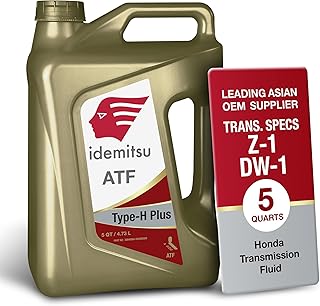 Idemitsu ATF Type H-Plus Transmission Fluid – 5 Quart | For Honda ATF Z-1 &amp; DW-1 | Smooth Shifting &amp; Anti-Wear Protection | ISO &amp; IATF Certified