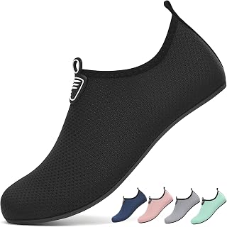 gitzing Water Shoes for Women Men Beach Quick-Dry Swim Aqua Socks Breathable Barefoot Shoes for Beach Surfing Driving Pool Yoga