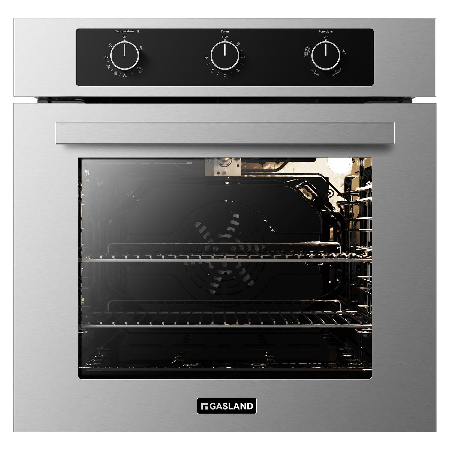 GASLAND 24 Gas Wall Oven,Bake Broil, Rotisserie Functions, Convection Fan | ETL 