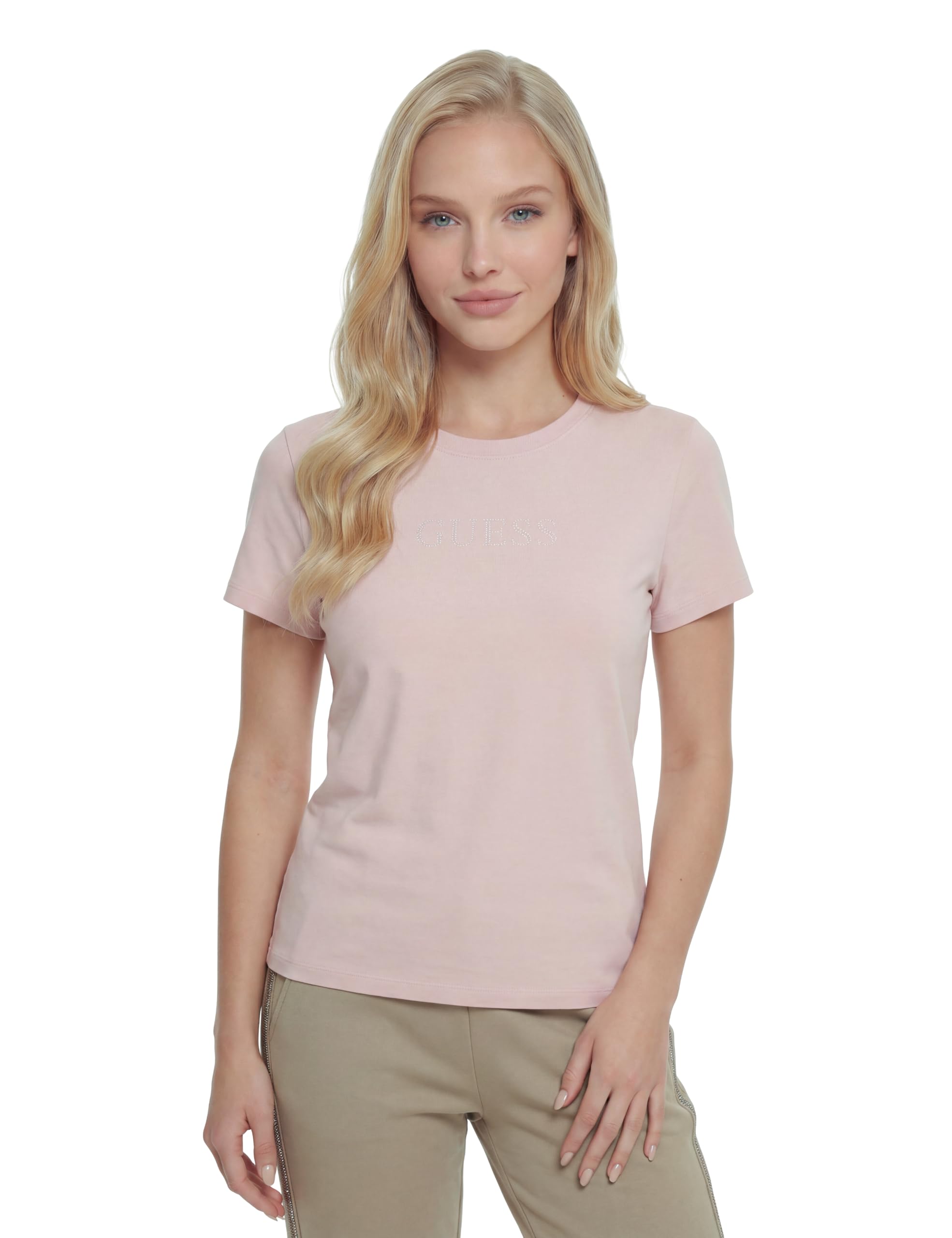 Guess Women's T-Shirt Briana T-Shirt Purple