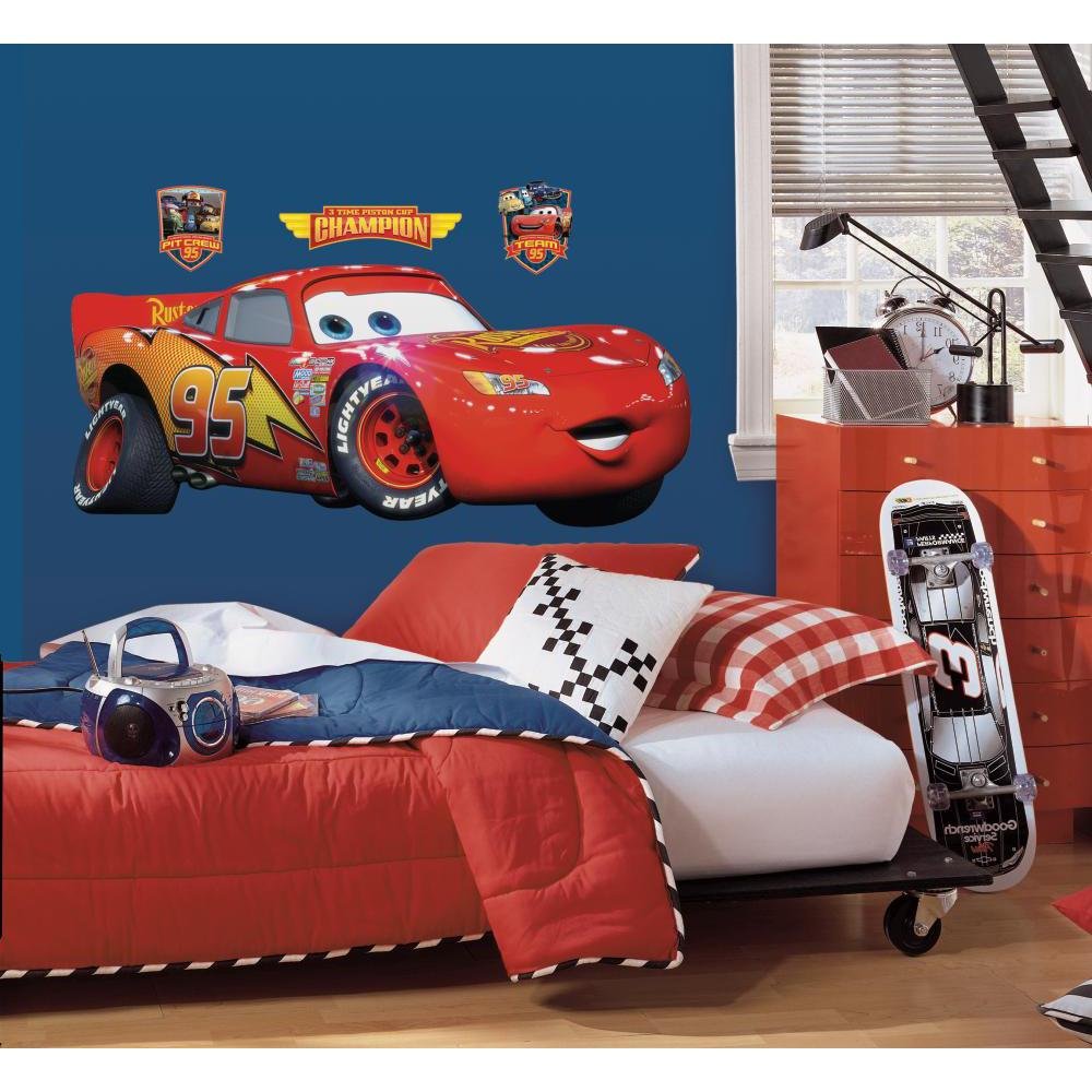 RoomMates RMK1518GM Disney Pixar Cars Lightning McQueen Peel and Stick Giant Wal