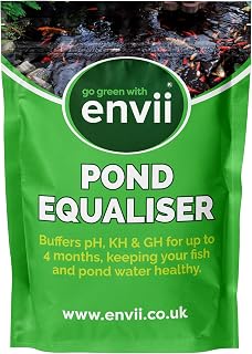 Envii Pond Equaliser – Pond pH Buffer Instantly Balances, and Stabilises pH, KH and GH Levels, Pond Ammonia Remover, Works All Year Round Through Winter - 250g
