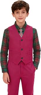 Boys 4 Pieces Suits Slim Fit Kids Vest Pants Sets Formal Dresswear for Boy