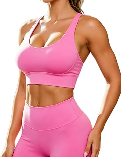 Grace Form Strappy Sports Bra for Women Padded Push Up Sport Bra Athletic Running Workout Bra Yoga Bra
