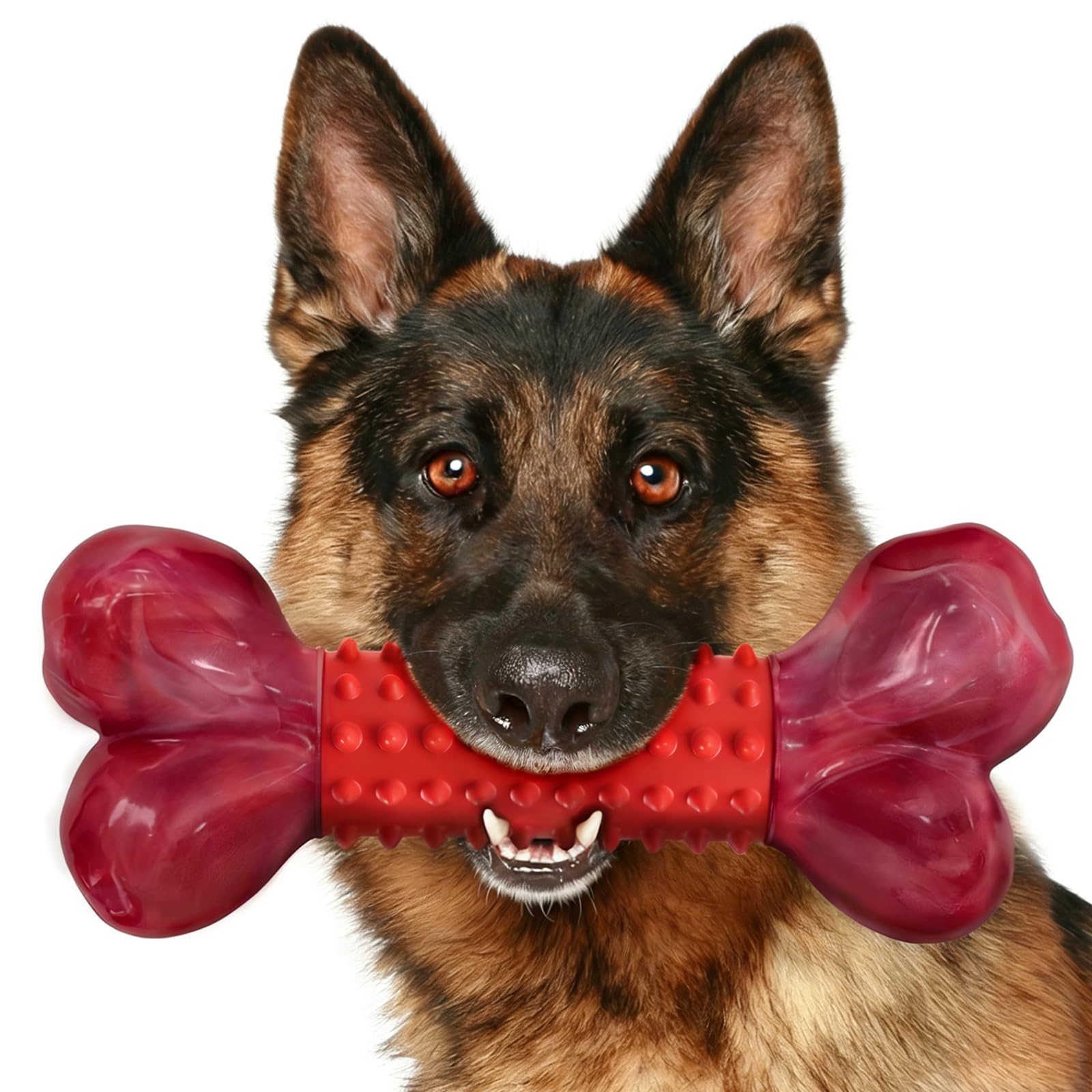 Apasiri Tough Dog Toys for Aggressive Chewers: Beef Flavored Long Lasting Dog Bo