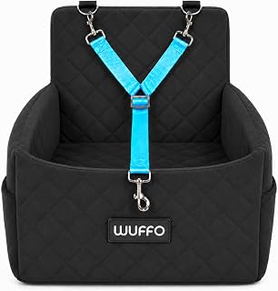 WUFFO Dog Car Seat with Y-SAFE Seatbelt - For Small/Medium Dogs & Puppies
