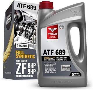 TRIAX ATF 689 Full Synthetic for ZF 6HP, 8HP, 9HP Transmissions | Compatible with Jeep, Chrysler, Dodge RAM, Audi, BMW, Land Rover, Mercedes Benz, Porsche, and More (5 Quart)