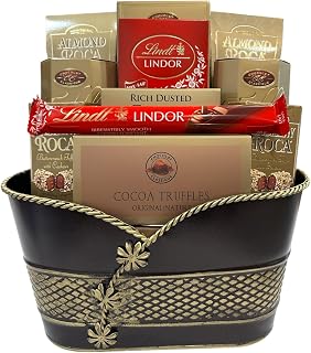 The Avenue Gift Basket - Includes cocoa truffles, milk chocolates, dark chocolates, and more.