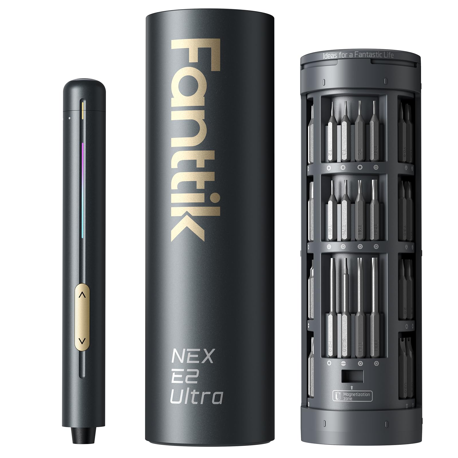 Fanttik E2 Ultra Electric Screwdriver, Screwdriver for Electronics (Grey) | 50 M