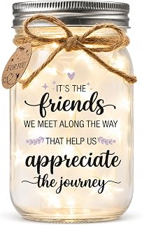 Best Friend Gift for Women, Friendship Gifts for Women, Mason Jar Light