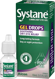 Systane Gel Drops Lubricant Eye Gel, Protection for Dry Eyes, 0.33 Fl Oz | Thick Gel Formula in the Convenience of a Drop, Temporary Relief from Burning & Irritation, For Daytime or Nighttime Use
