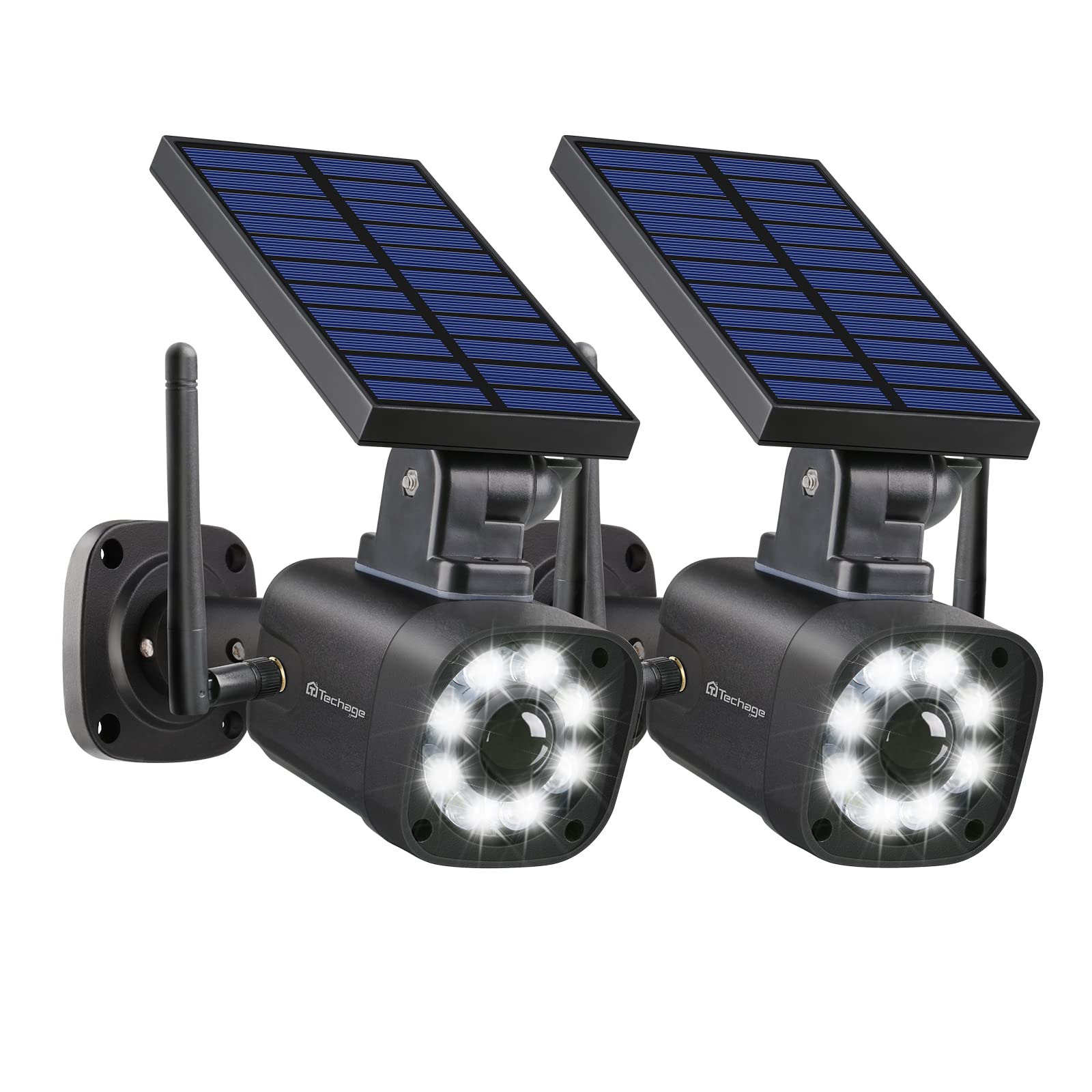 Techage SL669 Solar Battery Powered Fake Security Camera Motion Light Black | Ca