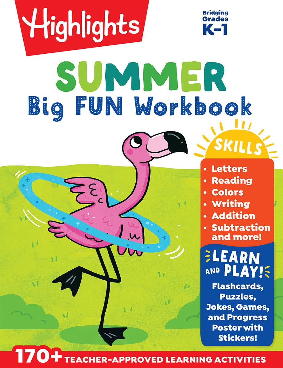 Summer Big Fun Workbook Bridging Grades K & 1: First Grade Prep Workbook, Kinder