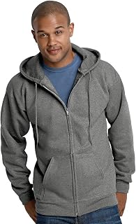 Hanes Ultimate Full-Zip Hoodie, Men's Hooded Fleece Sweatshirt with Zipper Hoodie (Pack of 1)