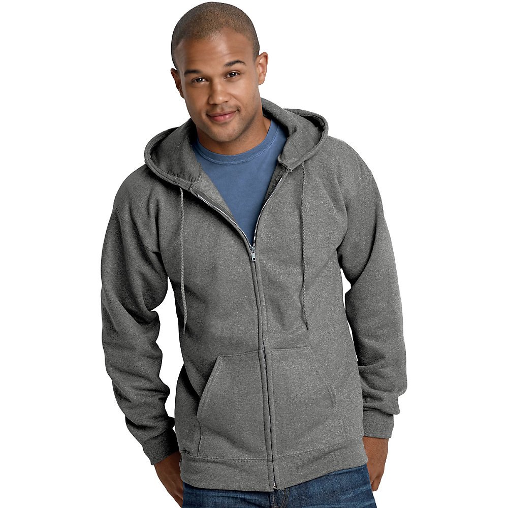 Hanes Ultimate Full-Zip Hoodie, Men's Hooded Fleece Sweatshirt with Zipper Hoodi