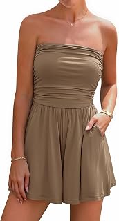 BTFBM Rompers For Women Tube Tops Loose Shorts Jumpsuits