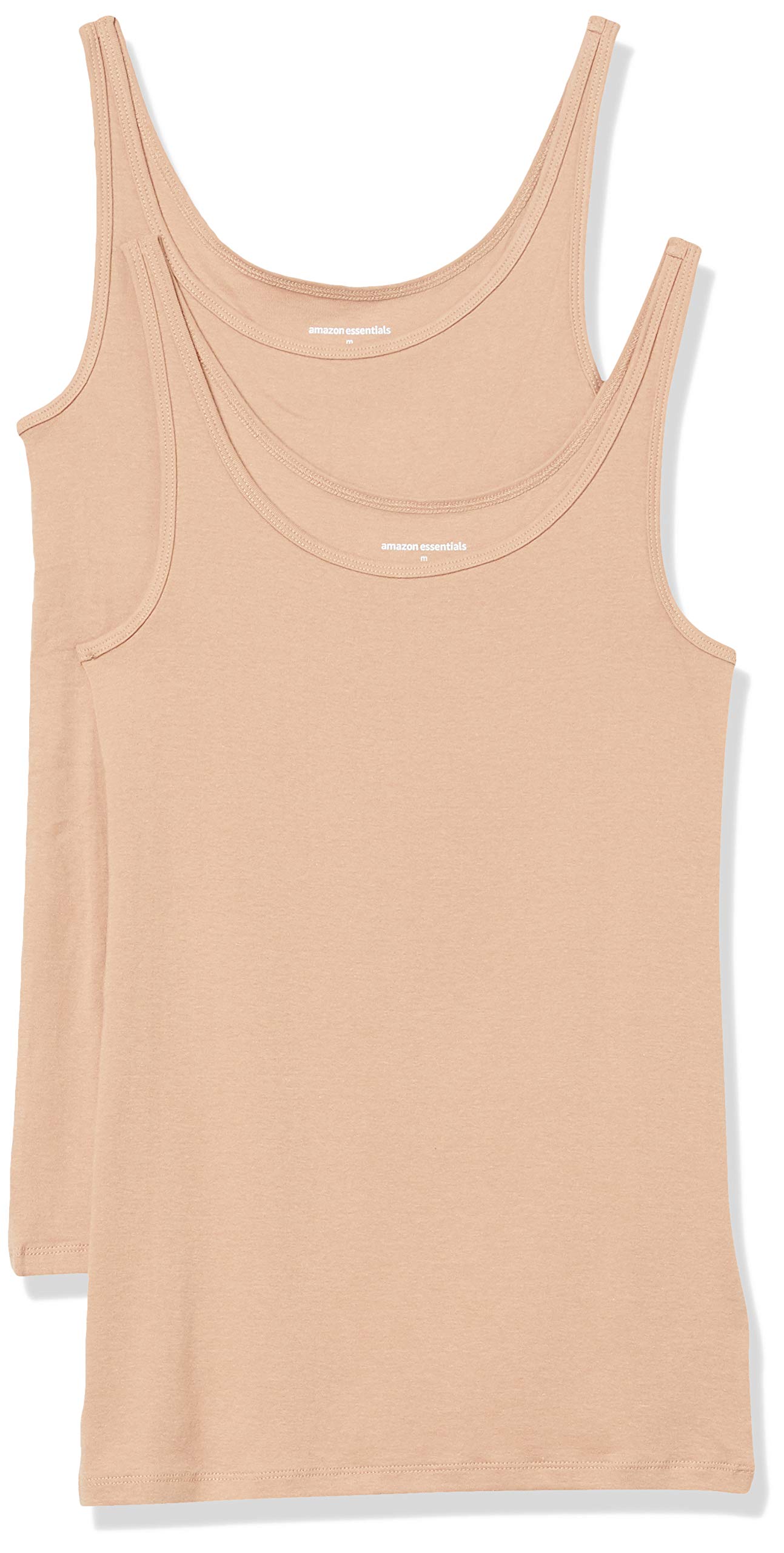 Amazon Essentials Women's Slim Fit Spaghetti Strap Tank Top 2 Pack