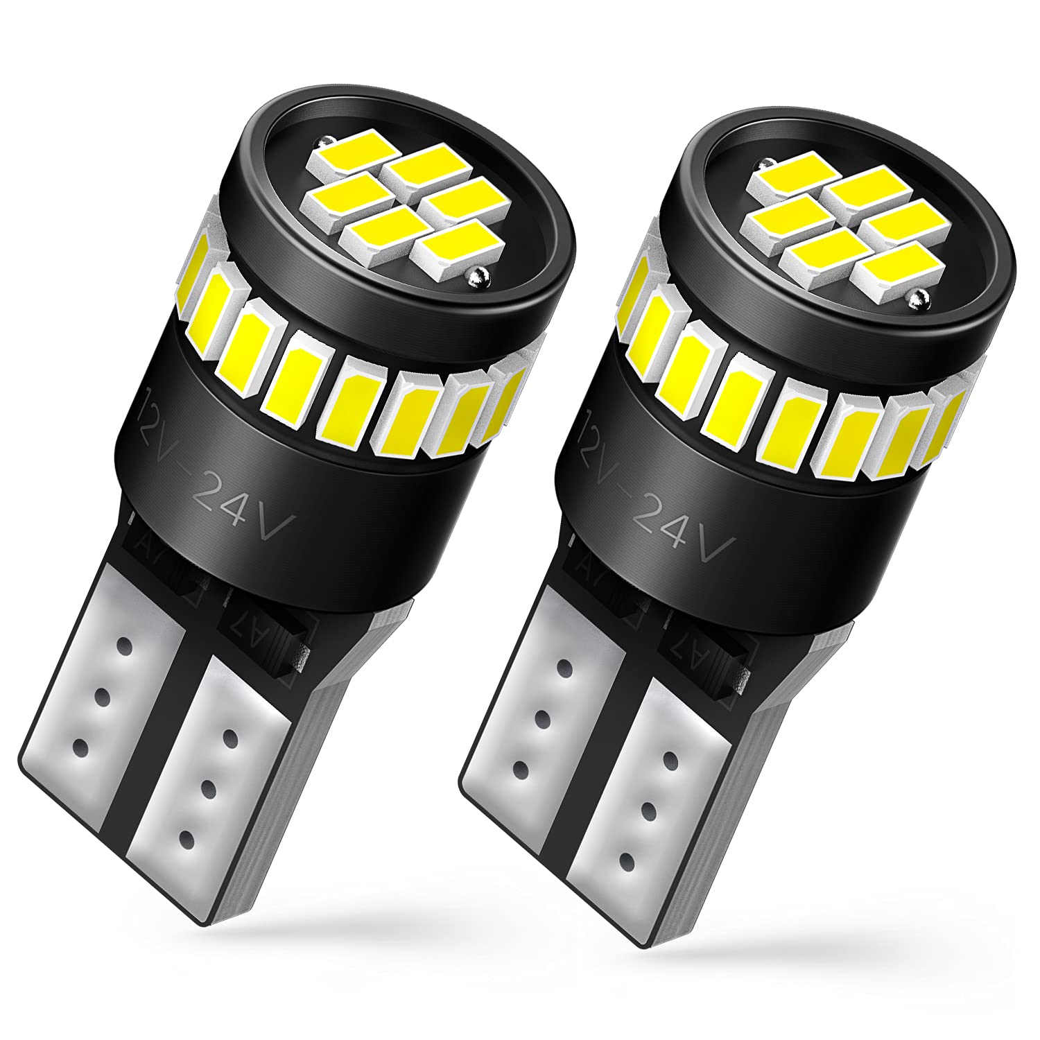 AUXITO 194 LED Bulbs for License Plate Light 168 175 2825 W5W T10 24-SMD 3014 Ch