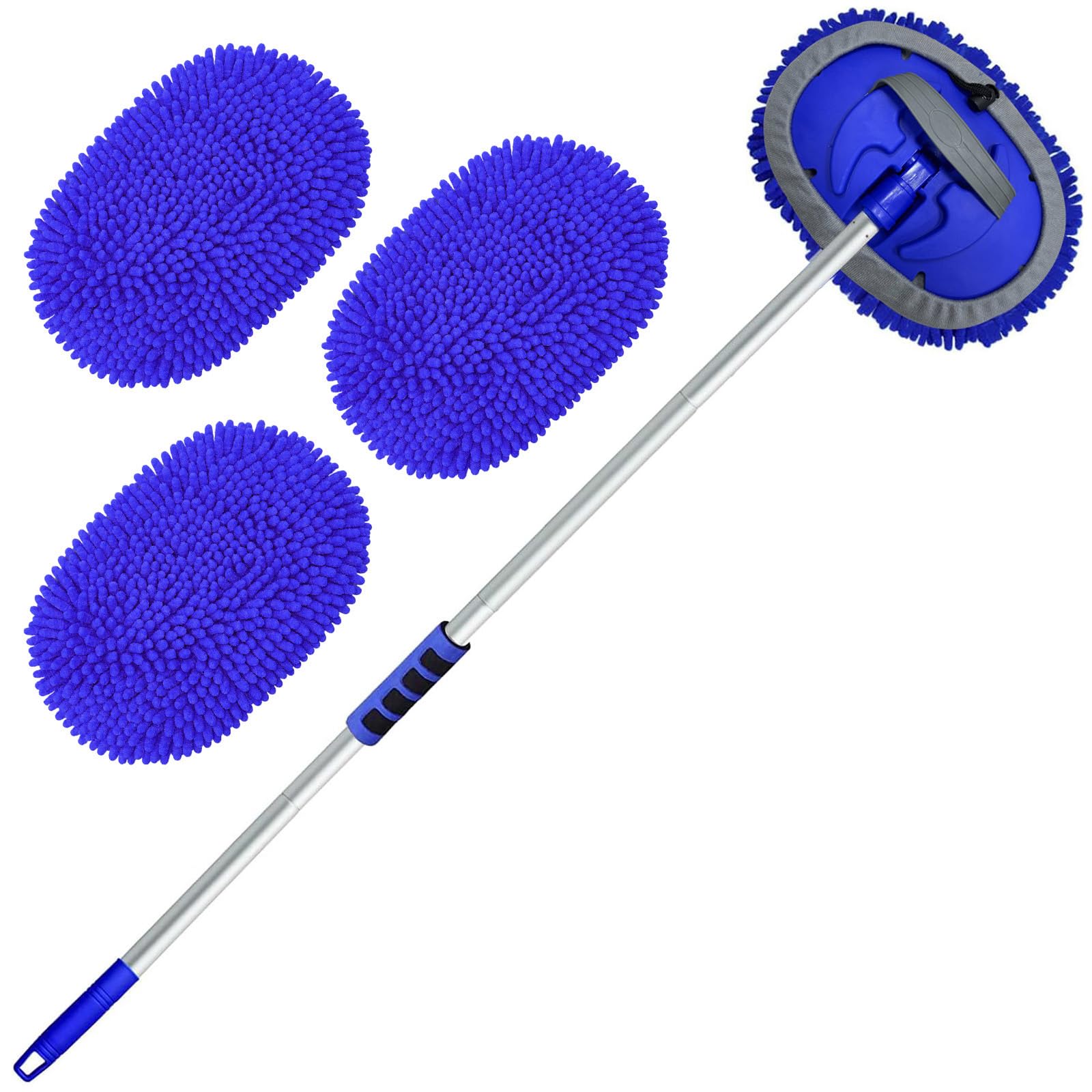 Wontolf Car Wash Kit, 62'' Car Wash Brush with Long Handle, Microfiber