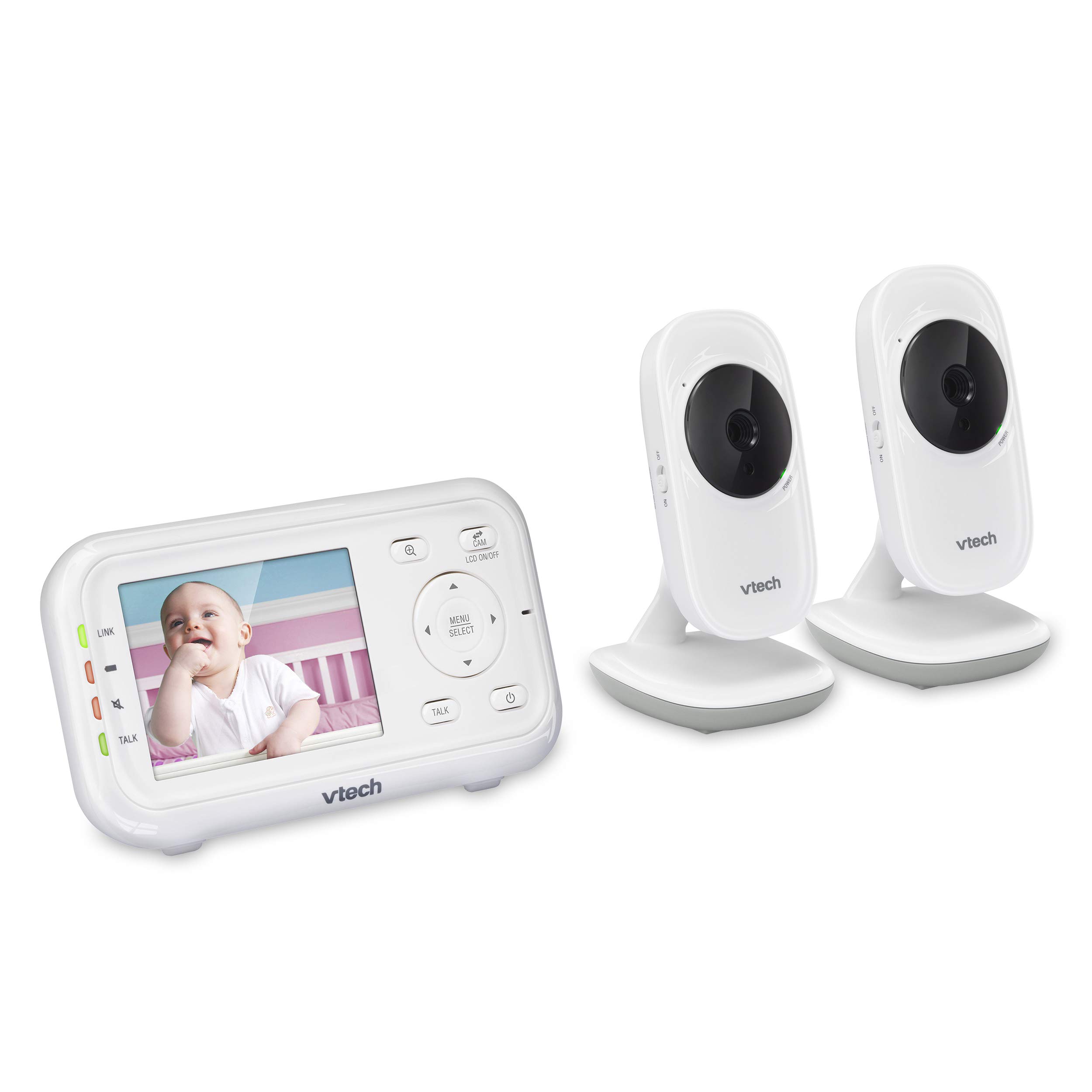 VTech VM3252-2 Digital Video Baby Monitor with 2.8" LCD 2 Cameras and Automatic 
