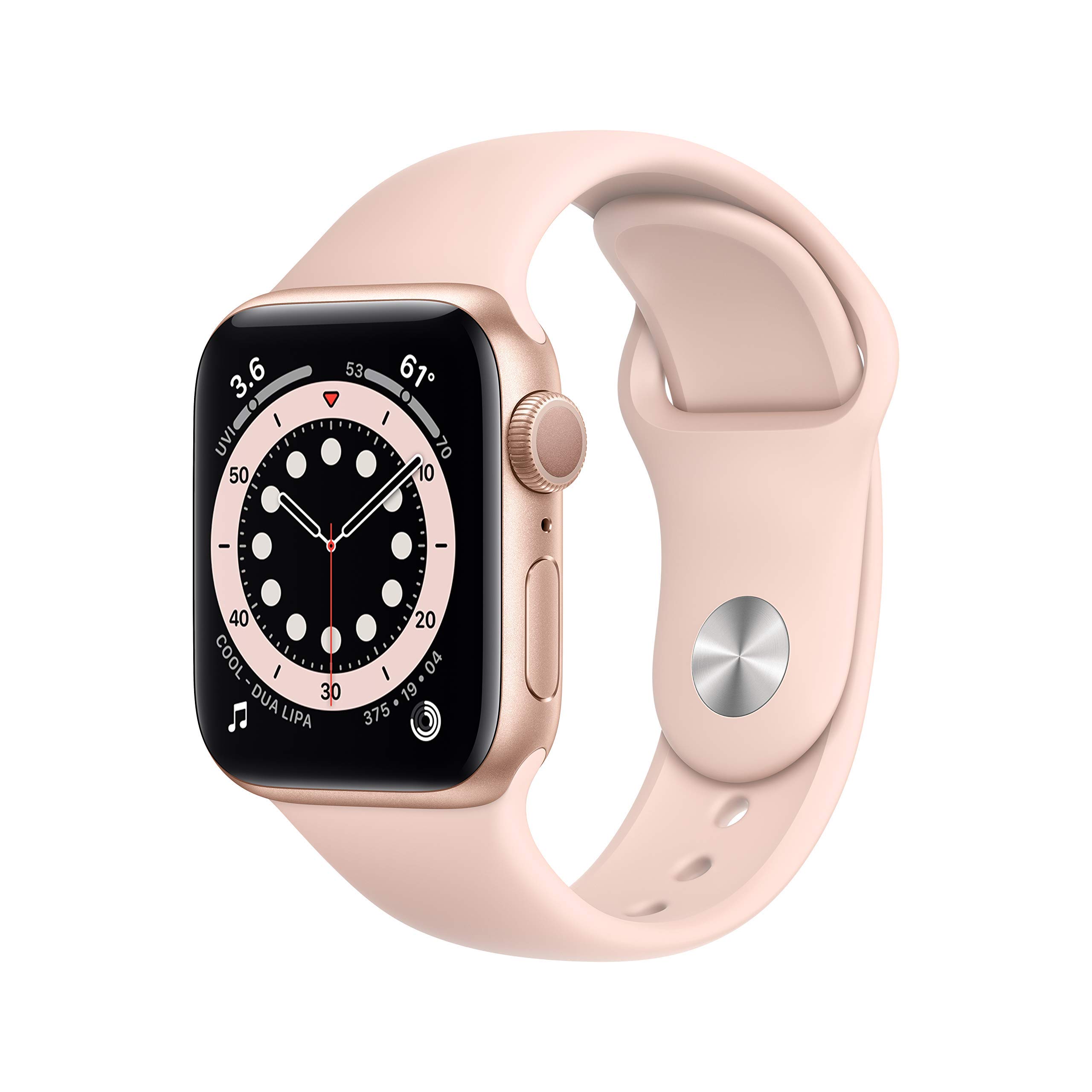 Apple Watch Series 6 (GPS, 40mm) - Gold Aluminum Case with Pink Sand Sport Band 