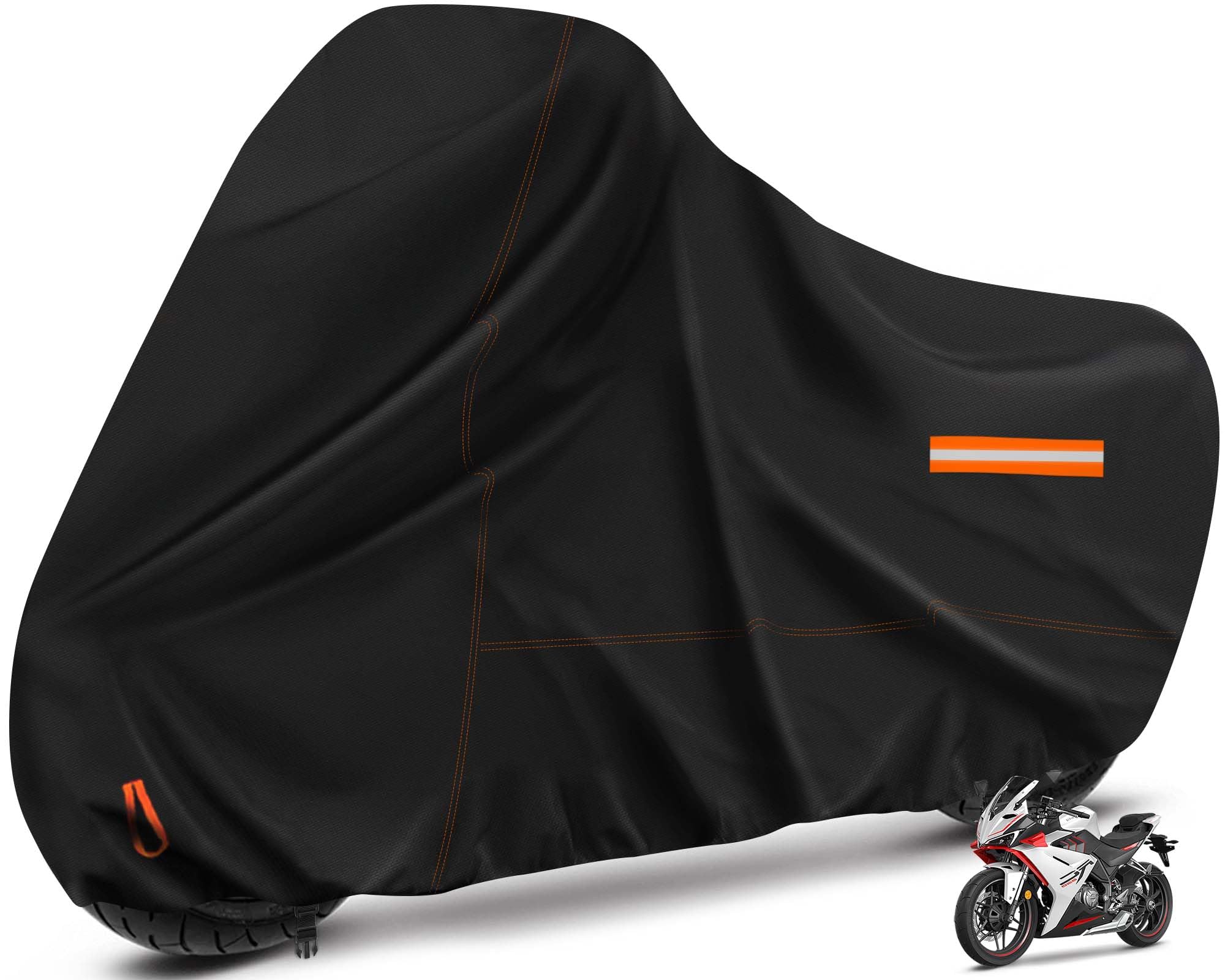 Enzeno Motorcycle Cover Waterproof Outdoor 245x105x125cm All Weather | Lightweig