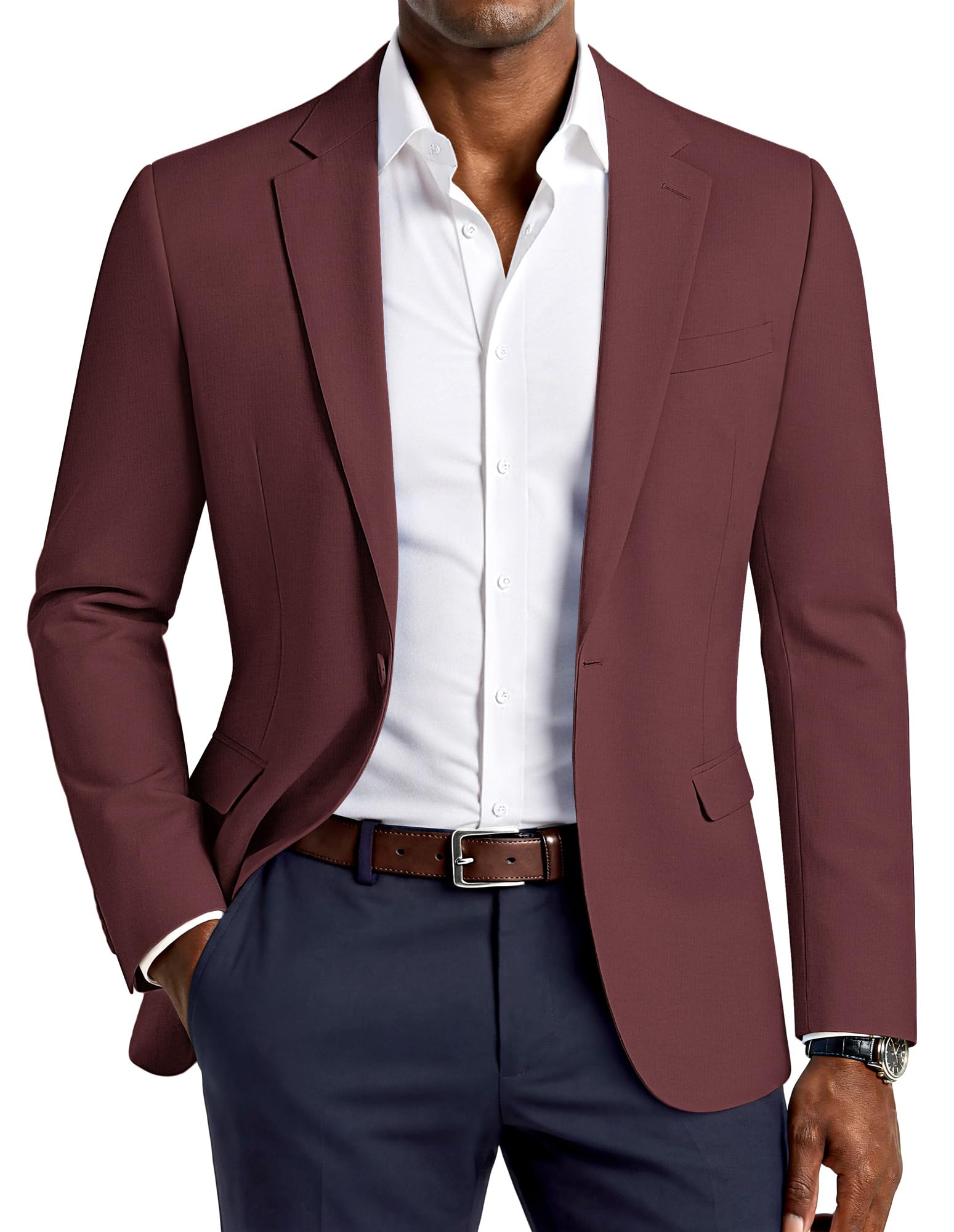 PJ PAUL JONES Men's Lightweight Sport Coat Casual Blazer Slim Suit Jacket