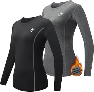 MEETWEE Thermal Underwear Functional Underwear Women's Ski Underwear Winter Set Breathable Long Thermal Underwear Tops Thermal Underwear Undershirt