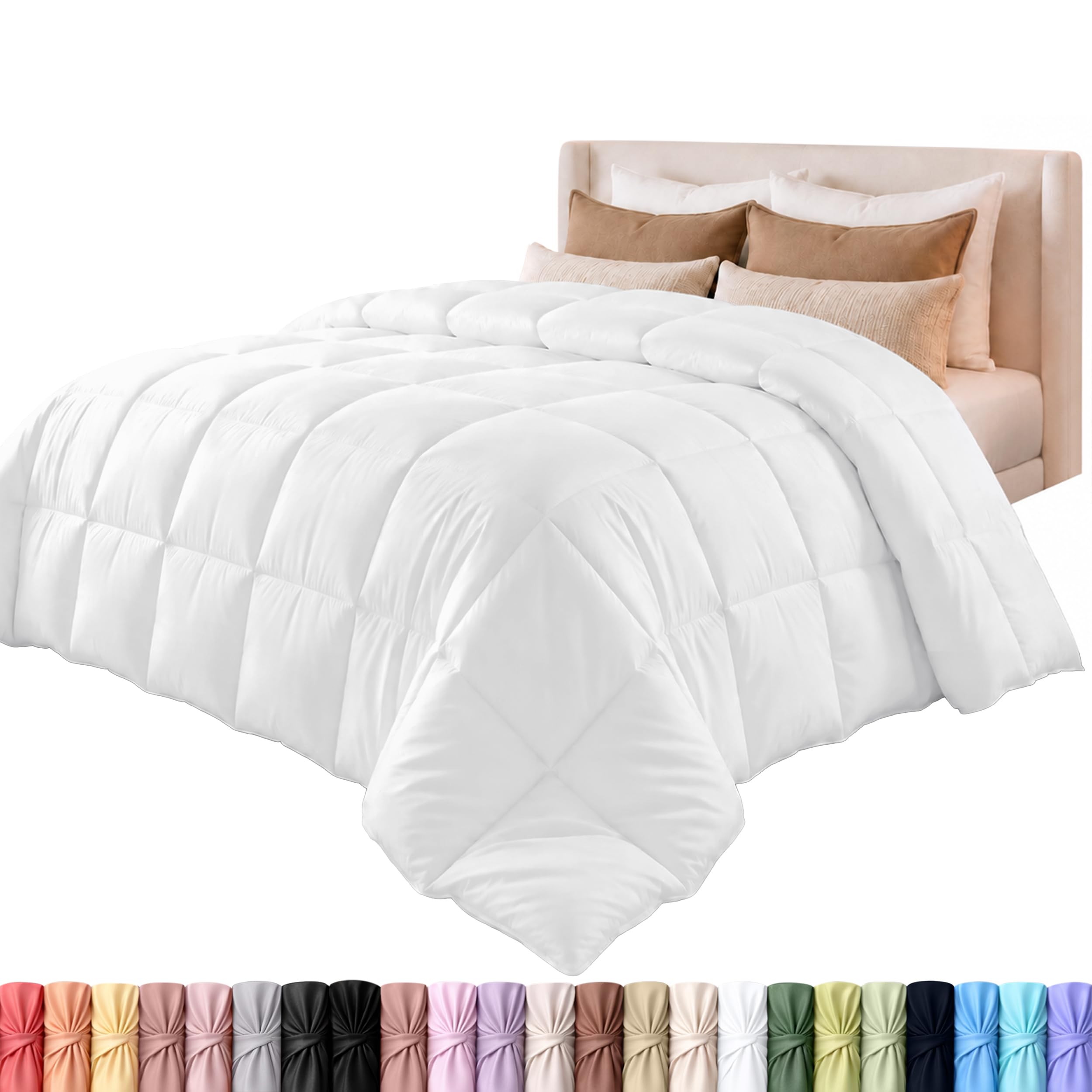 Utopia Bedding Duvet Insert, Comforters Queen Size 88 x 88 Inches, White | Cozy 