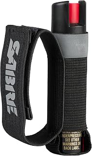 SABRE Runner Pepper Gel Spray for Running, Walking & Personal Safety | Max Strength OC Self Defense Gel w/ 360° Reflective Hand Strap, UV Dye, Reduces Wind Blowback, 16 ft Range, 13-Sec Spray Time