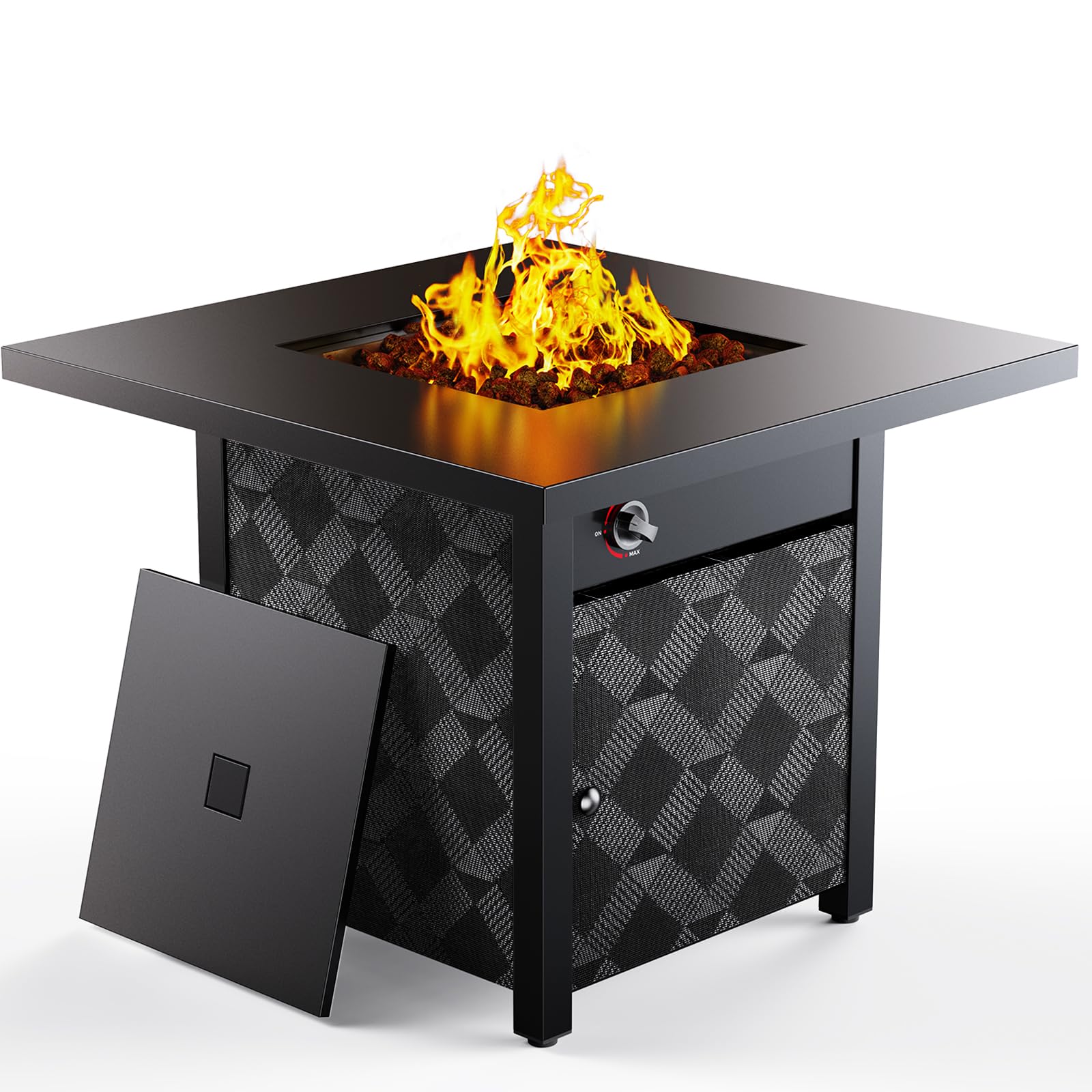 Ciays 28Inch Propane Fire Pit Table, 50,000 BTU Outdoor Gas Fire Pit Table CSA-C