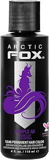 ARCTIC FOX Semi-Permanent Hair Dye Purple AF - Vegan Ammonia-Free - 4 fl oz | Vivid and Vibrant, Cruelty Free, Ammonia Free, Peroxide Free, , Cream Formula