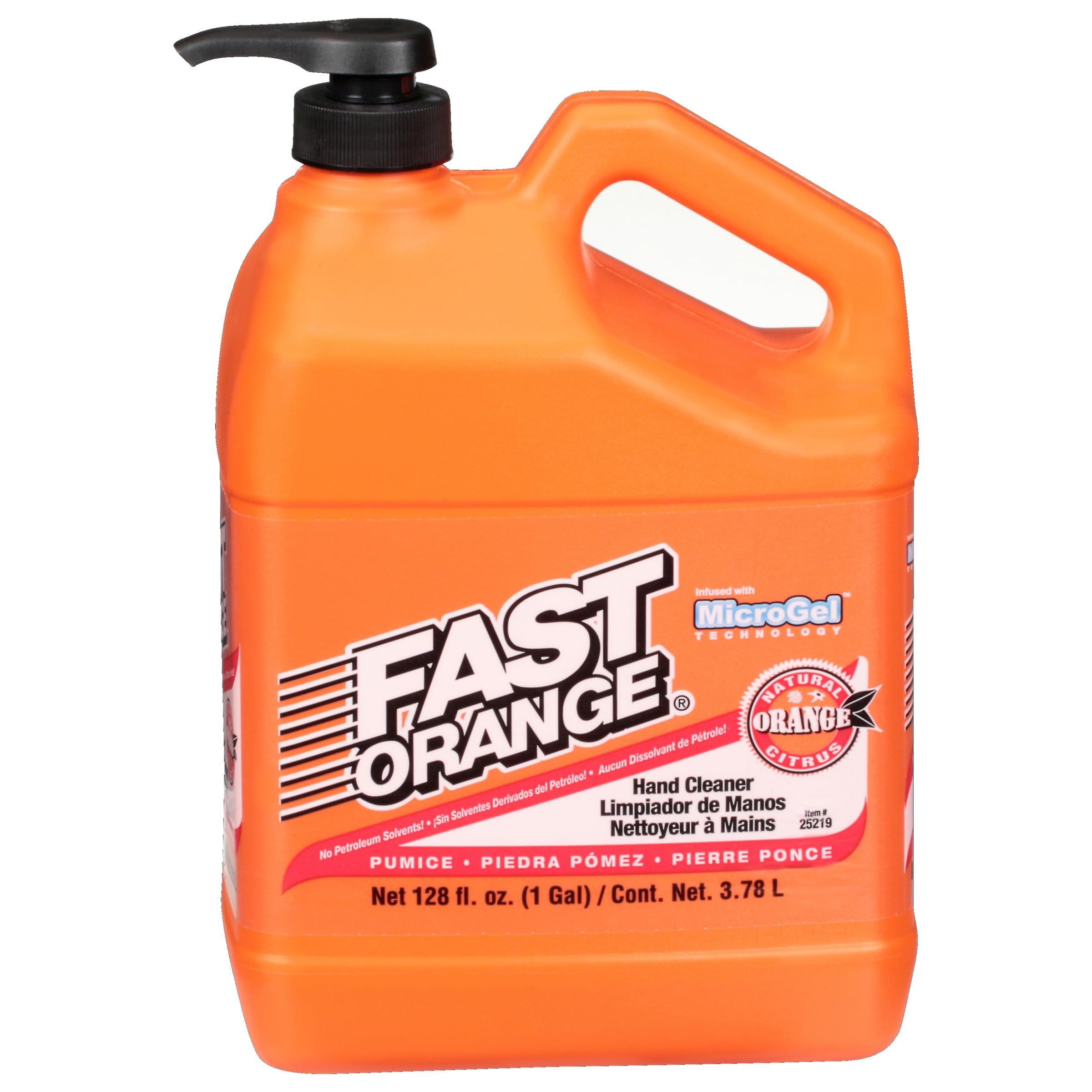 Fast Orange 25219 Pumice Lotion, Heavy Duty Hand Cleaner, Natural Citrus Scent, 