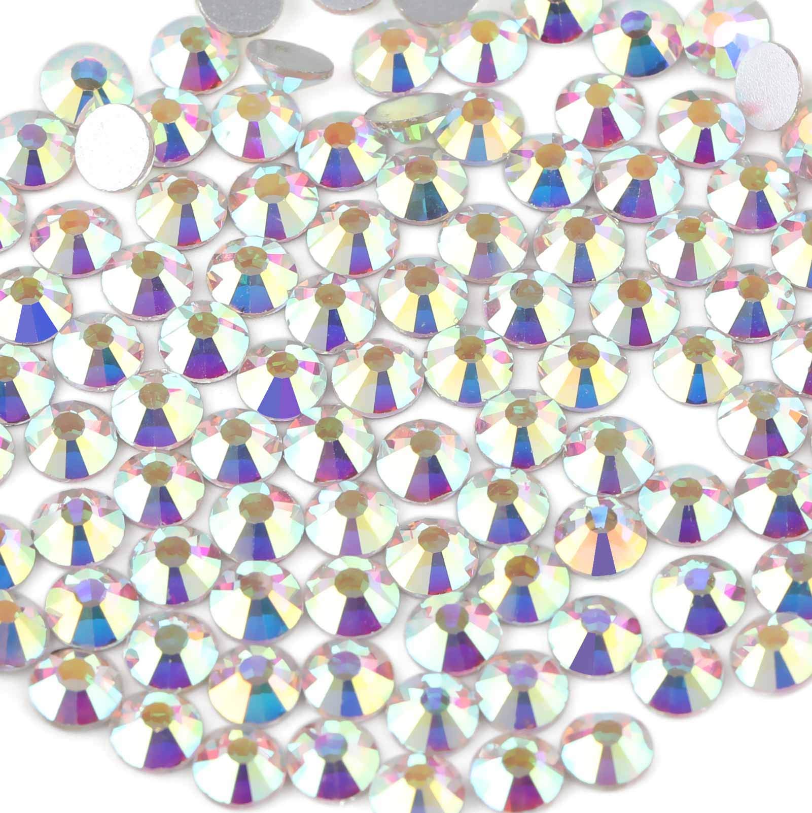Beadsland Flat Back Crystal Rhinestones,Crystal AB, SS20, 1440pcs | Flatback Gla
