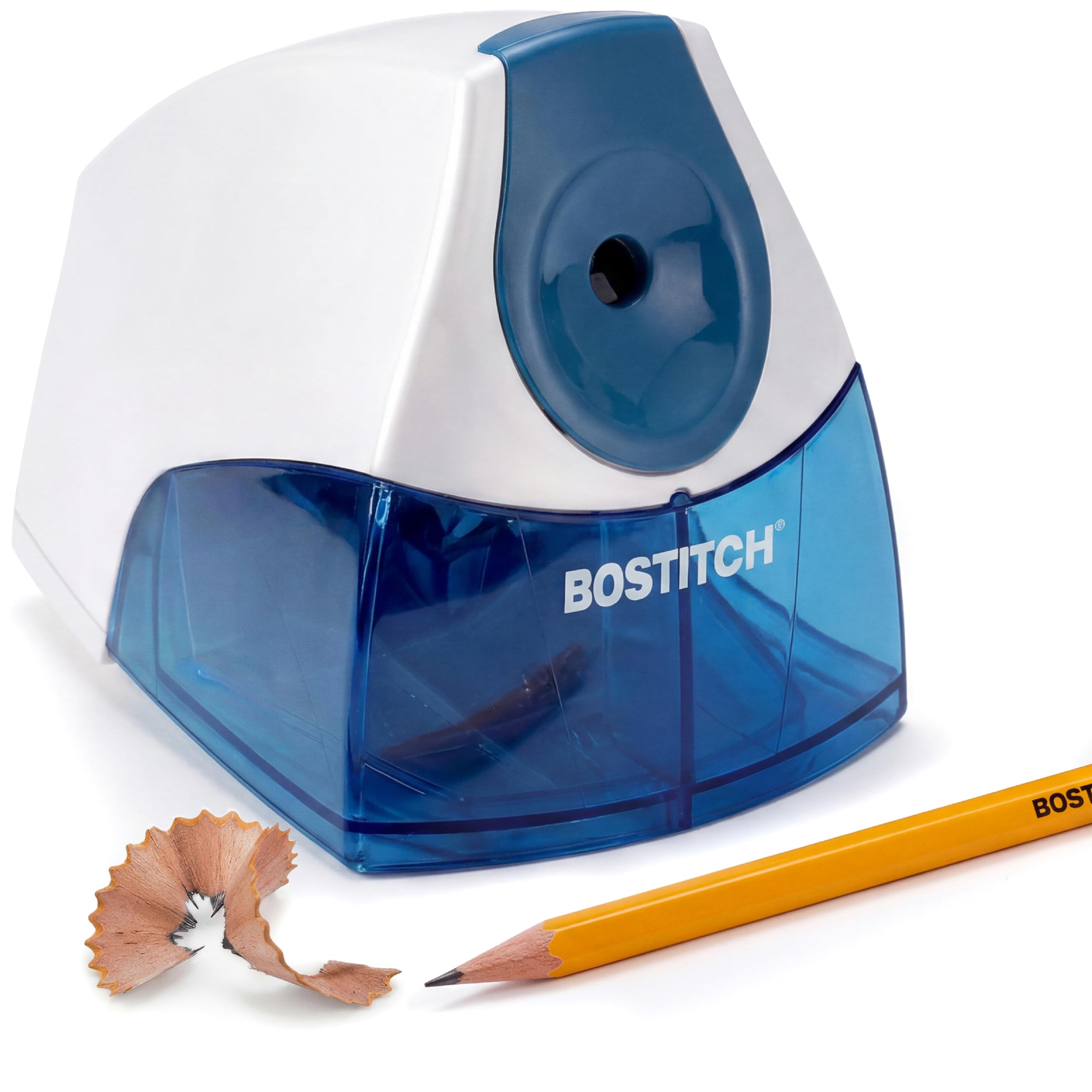 Bostitch Electric Pencil Sharpener, Standard Pencils, Blue | Extended Cutter Lif