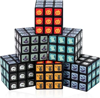 ASONA 48 Pack Halloween Mini Cube Set, 1.18 Inch 3x3x3 Bulk Mini Cube Puzzles, Halloween Party Favors, Non-Candy Treats, Classroom Prizes, Goodie Bag Stuffers for Kids