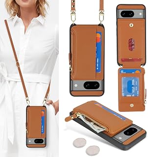 Cavor Compatible with Google Pixel 8 Case Wallet, Brown