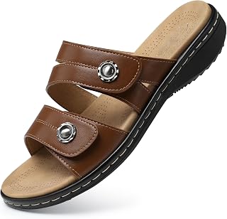 SHIBEVER Women Dressy Flat Sandals: Comfortable Arch Support Sandal