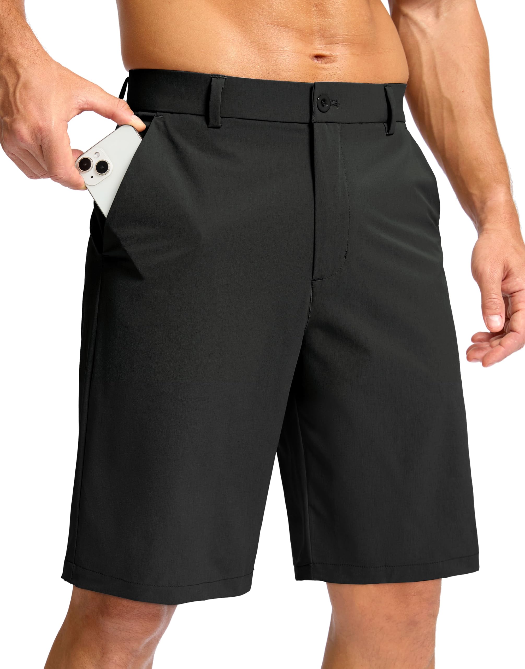 Soothfeel Men's Casual Shorts 7"/ 9" /11" Golf Shorts for Men Flat Front Dress W
