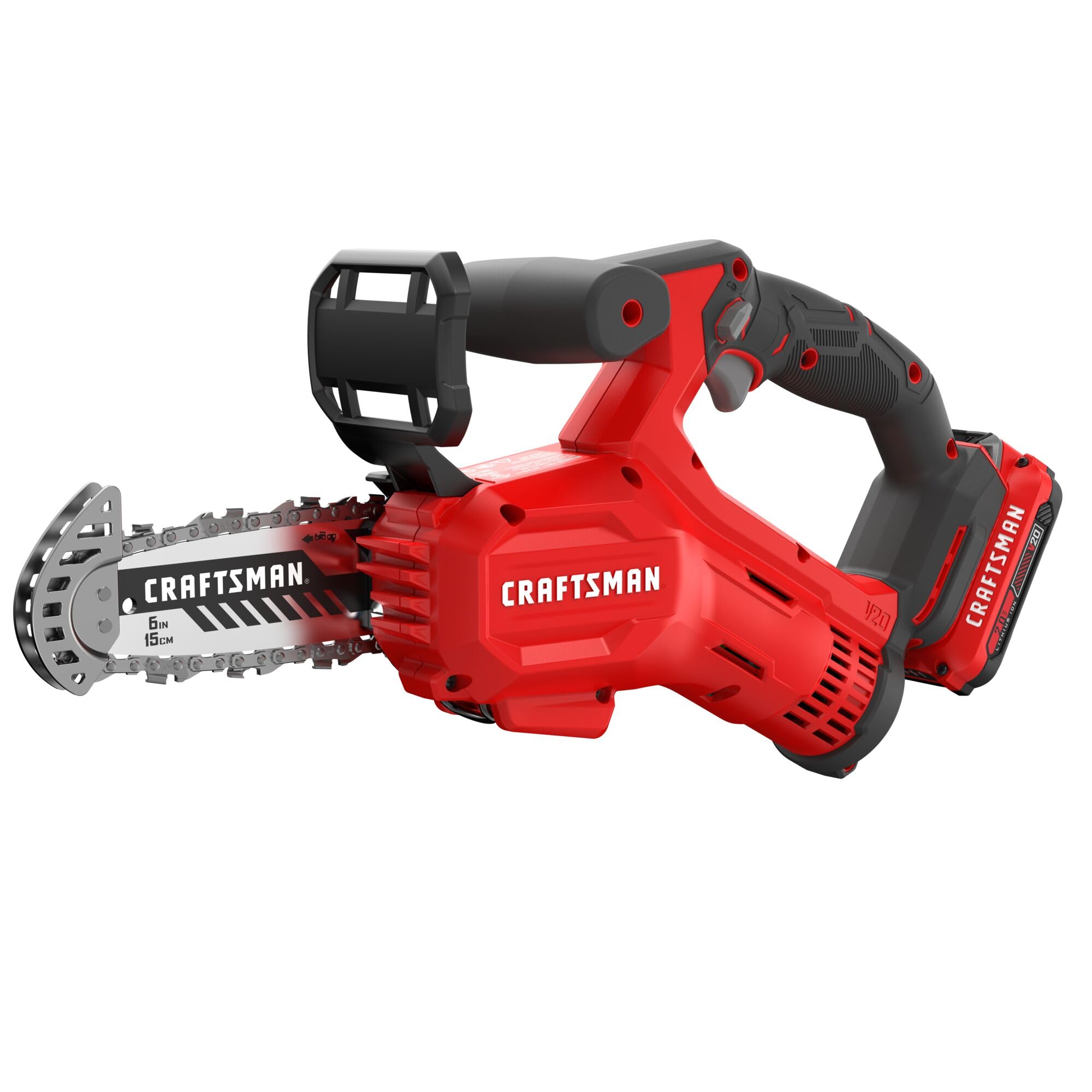 CRAFTSMAN V20 Cordless Pruning Saw, 6" Chain, Small Chainsaw with Battery and Ch