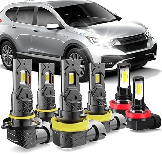 LED Headlight Bulbs Fit For Honda CR-V 2021-2022,9005 H11 High Low Beam + H11 Fog Light Beam, LED Headlight Bulb Kit, Pack of 6