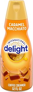 International Delight Coffee Creamer, Caramel Macchiato, 32 fl oz | Refrigerated Liquid Creamer, About 35 Calories per Tbsp, Gluten-Free, Lactose-Free, Add to Hot Coffee, Iced Coffee, Cold Brew
