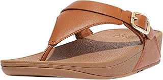 Fitflop Lulu Adjustable Leather Toe-post Sandals Wedge SandalsWomen