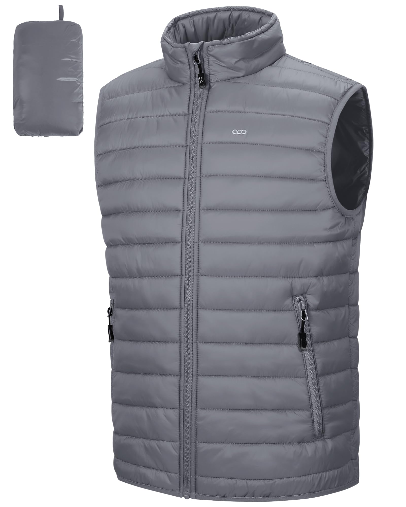 33,000ft Men's Packable Quilted Vest Transition Vest Buffer Vest 5 Pockets