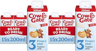 Cow and Gate 1 to 2 Years Growing Up Milk 200 ml (Pack of 30) - Packaging May Vary