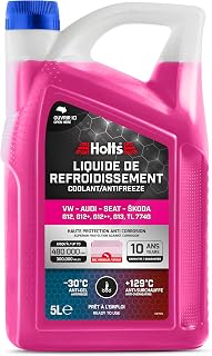 Holts HAFR0006B Car Coolant and Antifreeze VW-Audi-Seat-Skoda G12, G12+, G12++, G13, G12 Evo Long-Lasting Protection 10 Years 480 km up to -30°C, Pink, 5L